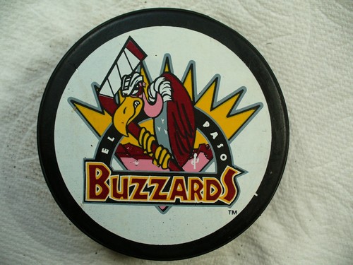 CHL El Paso Buzzards Maroon Team Logo League Official Hockey Puck Collect Pucks