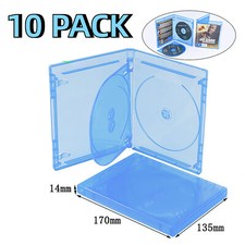 Lot Of 10 Standard 3 Discs Replacement Cases For Blu-Ray Blu Ray Dustcover