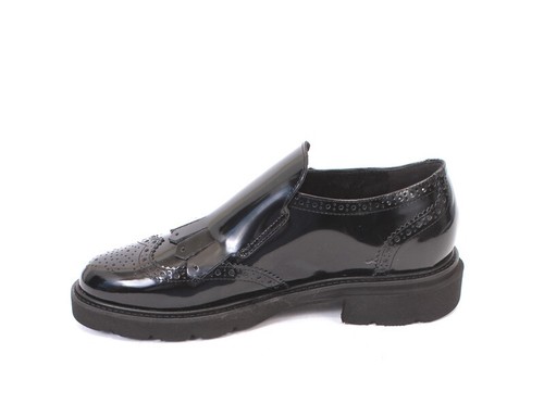 Luca Grossi 734b Black Leather Platform Loafers Shoes 37.5 / US 7.5 - Picture 6 of 8