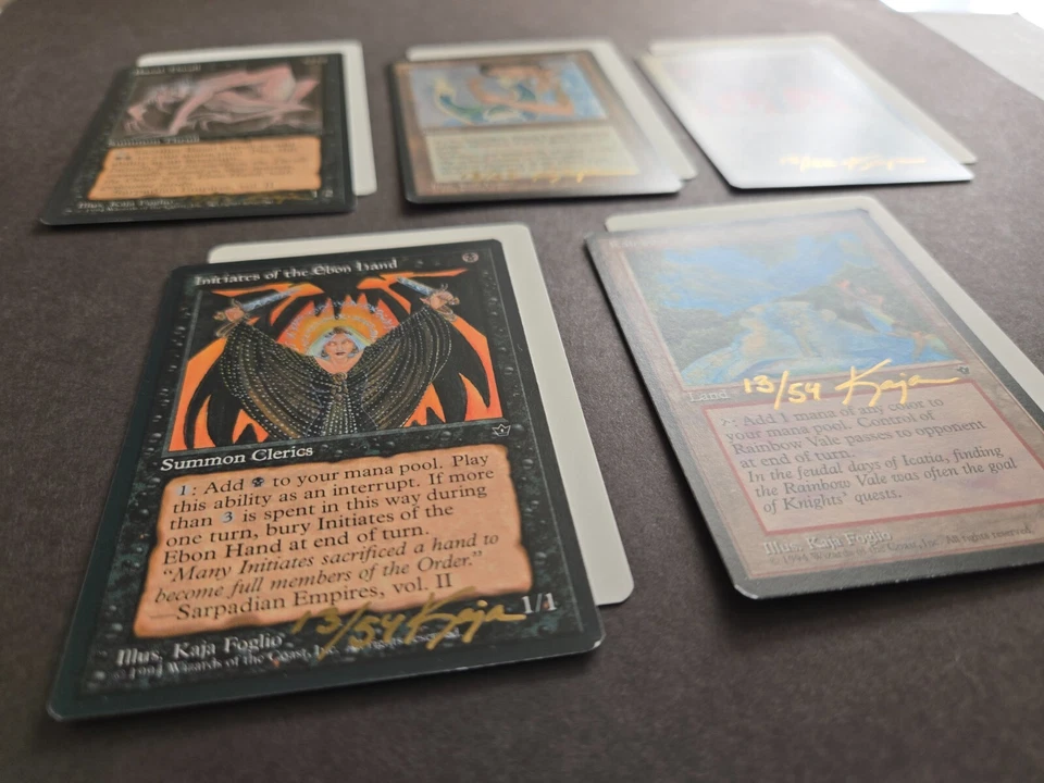 SIGNED MtG Magic Kaja Foglio Artist Proof _5x Fallen Empires _ Rainbow Vale #12! - Image 2 of 4
