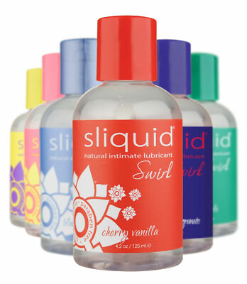 Sliquid Naturals Swirl Water Based Flavored Intimate Lubricant - Choose  Flavor | eBay