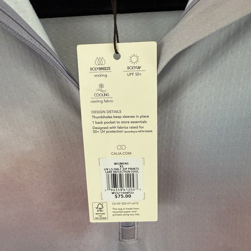 Calia Golf by Carrie Underwood Size XS UPF 50 Half Zip Long Sleeve Top Tie Dye - Picture 11 of 13