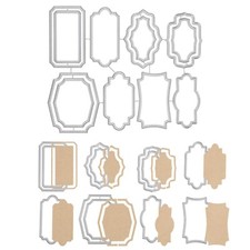 8Pcs Metal Cutting Die 3D Backgrounds Frame Carbon Steel Embossing Template f...