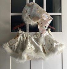 Victorias Secret Santa Baby SEQUIN Giselle Satin Tule Skirt Hat Set NWT