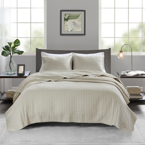 Madison Park Keaton 3 Piece Quilt Set All Season Bedspread Bedding Shams Pillows - Picture 45 of 60