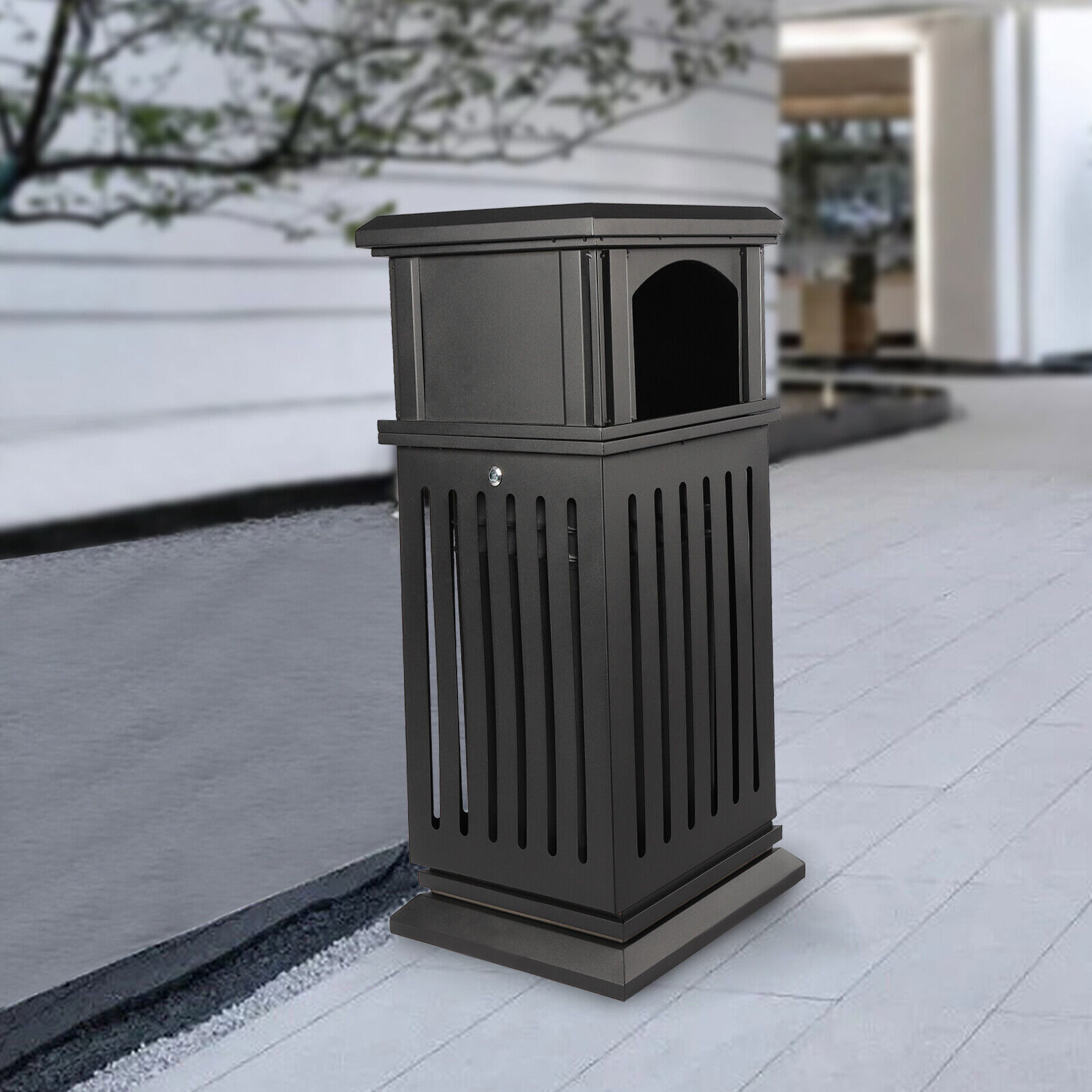 Commercial Trash Can Restaurant Outdoor Large Garbage Waste Recycle Bin 40L