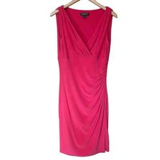Lauren Ralph Lauren Coral Ruched fitted, Sleeveless,Cross-over Neckline Size 8