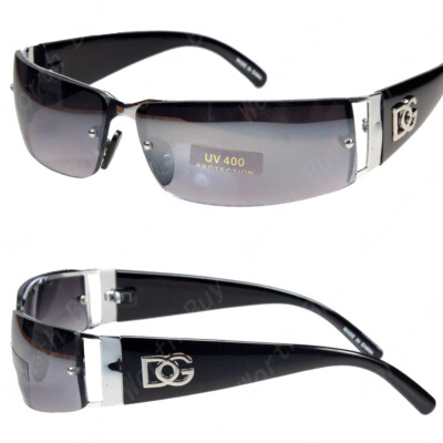 Men Women Rectangular Semi Mirror Designer Sunglasses Shades Fashion Wrap Around
