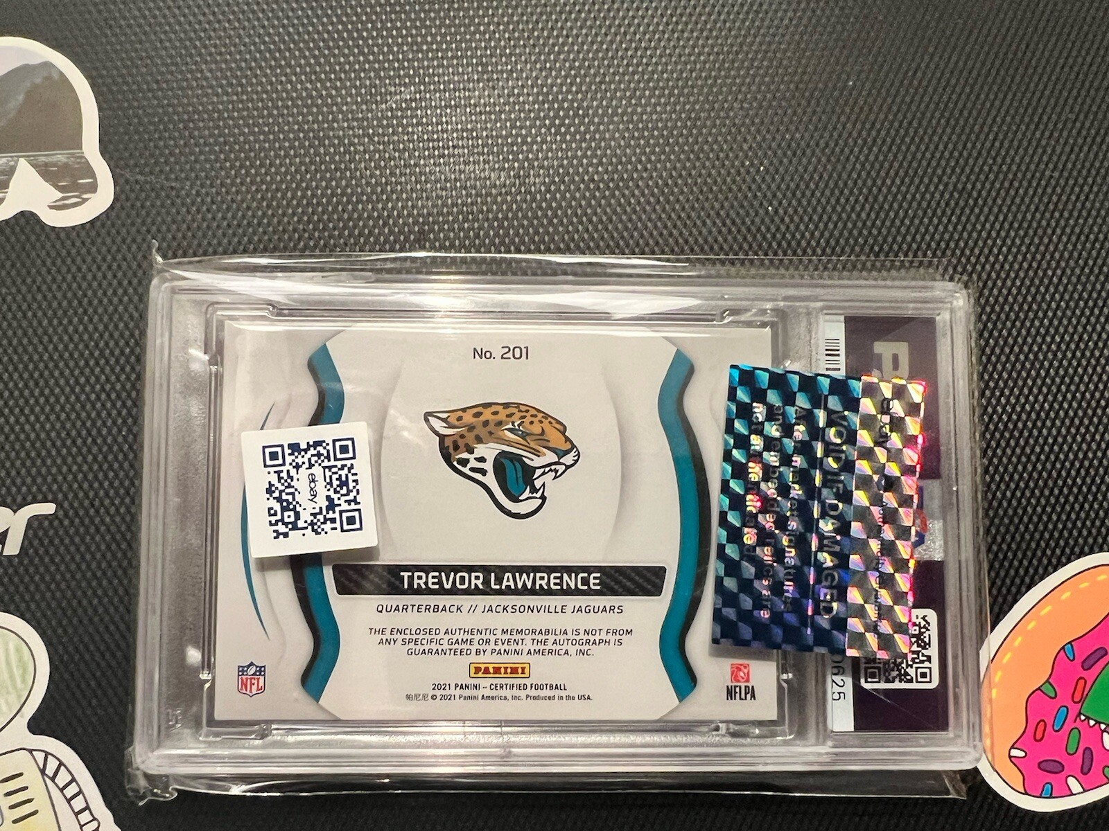 2021 Trevor Lawrence Panini Certified Freshman Fabric Autograph Patch RPA /99 view 3