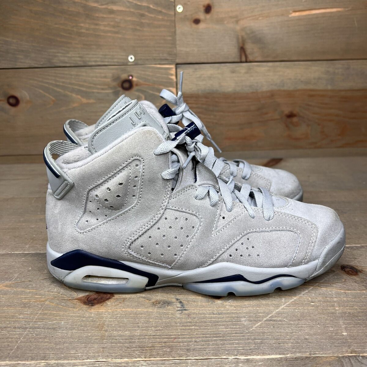 Nike Air Jordan 6 Retro Georgetown Gray Suede 384665-012 GS Nike Air Jordan 6 Retro Georgetown Gray Suede 384665-012 GS