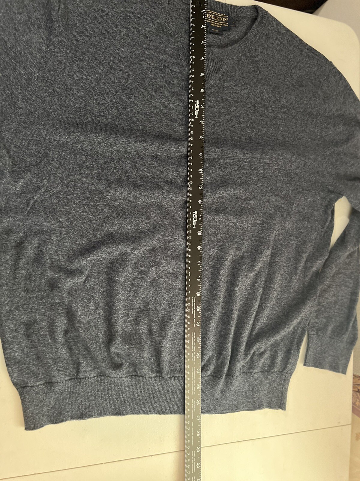 Pendleton Pullover Sweater Men's Size L Gray 100%… - image 7