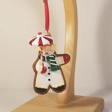Snowman Gingerbread Man Ornament Candy Cane Umbrella Ice Cream Cone Hat