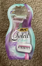 BIC Soleil GLOW 3 Blade Women's Disposable Razors 3 Count