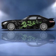 Dragon Car Decal Dragon Flaming Car Decal Both Sides Custom Flame Decals Dragon Car Decal Dragon Flaming Car Decal Both Sides Custom Flame Decals