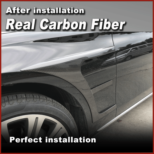 For Mercedes Benz W213 E300 E43 2017-2020 Real Carbon Side Air Vent Fender Cover - Picture 5 of 12