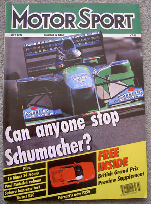 Motor Sport (July 1994) Impreza Turbo 4WD, Ferrari F355, Thrust SSC, Spanish GP