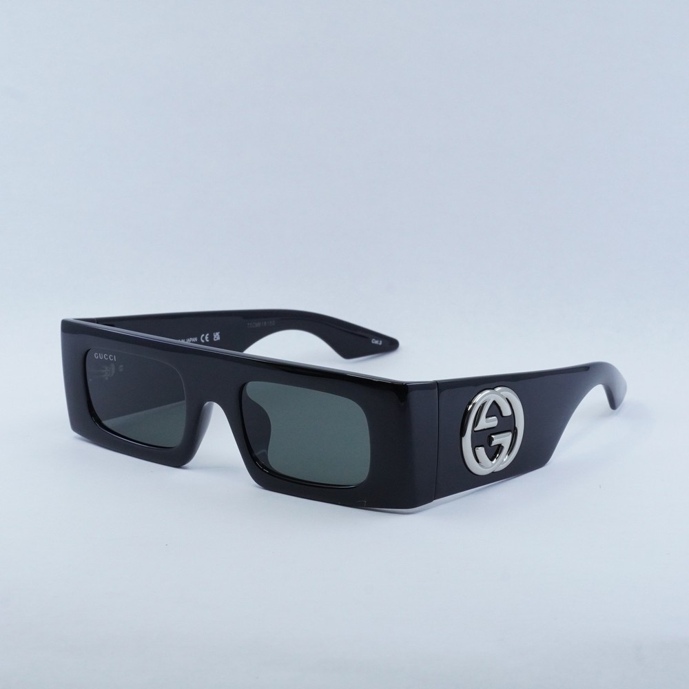 GUCCI GG1646S 001 Black Grey Sunglasses 49-21-135 Authentic New