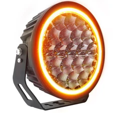 9INCH Round LED Work Light DRL SPOT Offroad SUV Bumper Driving Pod Fog Lamp 4WD