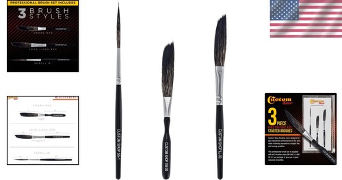 Versatile Pinstriping Brush Set - Sword, Scroll & Long Liner for Precision - Picture 2 of 7