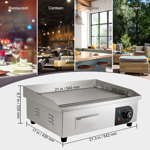 VEVOR Piastra Elettrica Acciaio 50-300°C 54x30cm Griglia per BBQ Cottura Esterna - Bild 7 von 12