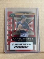Luis Perales 2024 Leaf Metal Baseball 1/1 Pre Production Proof