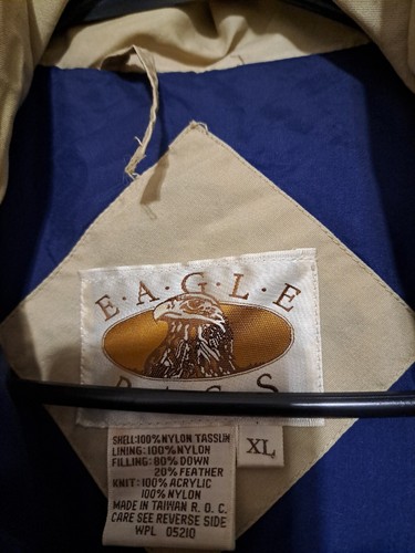 Vintage America Eagle Pass Puffer Jacket SKI 100% Feather Down Mens XL Coat Old - Picture 12 of 12