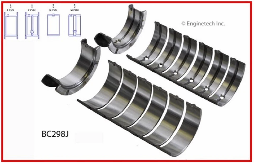 Chevy Chevrolet GMC 327 350 5.7 SBC 1968 - 1985 Enginetech Rering kit de reconstrucción Foto 4 de 4