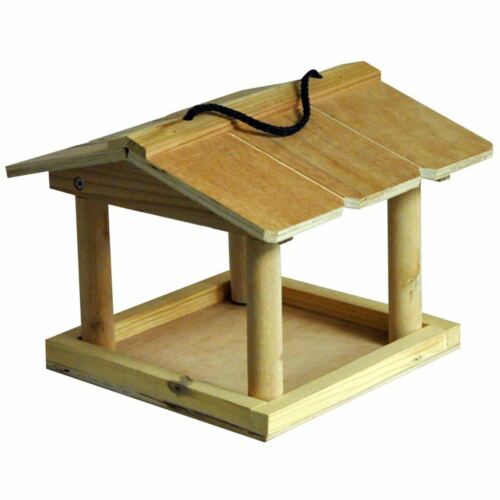 Wild Bird Feeding Station Garden Wooden Tree Hanging Birds Feeder Table - Picture 4 of 5
