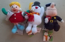 Lot 3 Vintage 1999 CVS Frosty's Winter Wonderland Snowman Karen Traffic Cop NOS
