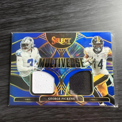 2025 Panini Select George Pickens Multiverse Patch Blue Prizm (MEM) Color Match