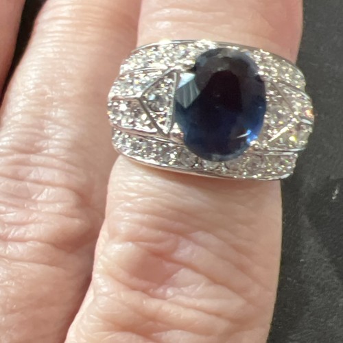 Precioso Anillo Talla 5.5 Piedra Azul - Imagen 12 de 14