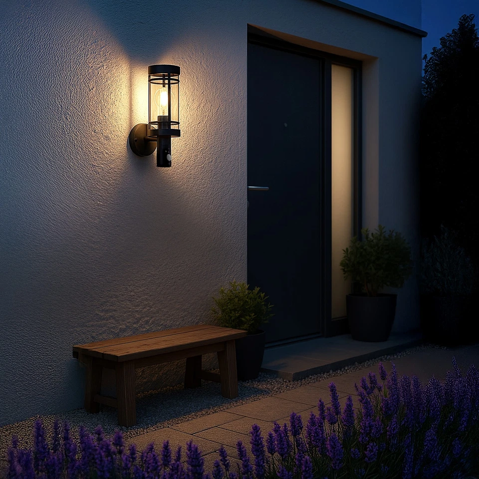 MOVI Außenleuchte mit Bewegungsmelder IP44 LED Glühbirne 4W warmweiß Wandlampe - Bild 4 von 4