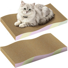 Reversible Cat Scratching Board 2-Pack, Large Double-Sided Corrugated Pads