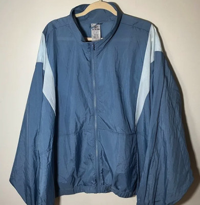 Reebok Womens Regular fit Track Jacket Coat 1X Blue Solid