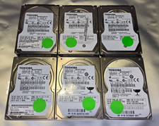 (Lot of 6) Toshiba Mixed Model 500GB 9mm 2.5" Sata HDD