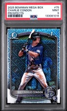 2025 BOWMAN MEGA BOX CHROME PROSPECTS 75 CHARLIE CONDON Rookie  PSA 9