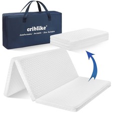 Criblike Trifold Pack And Play Mattress Pad 38" X 26" White