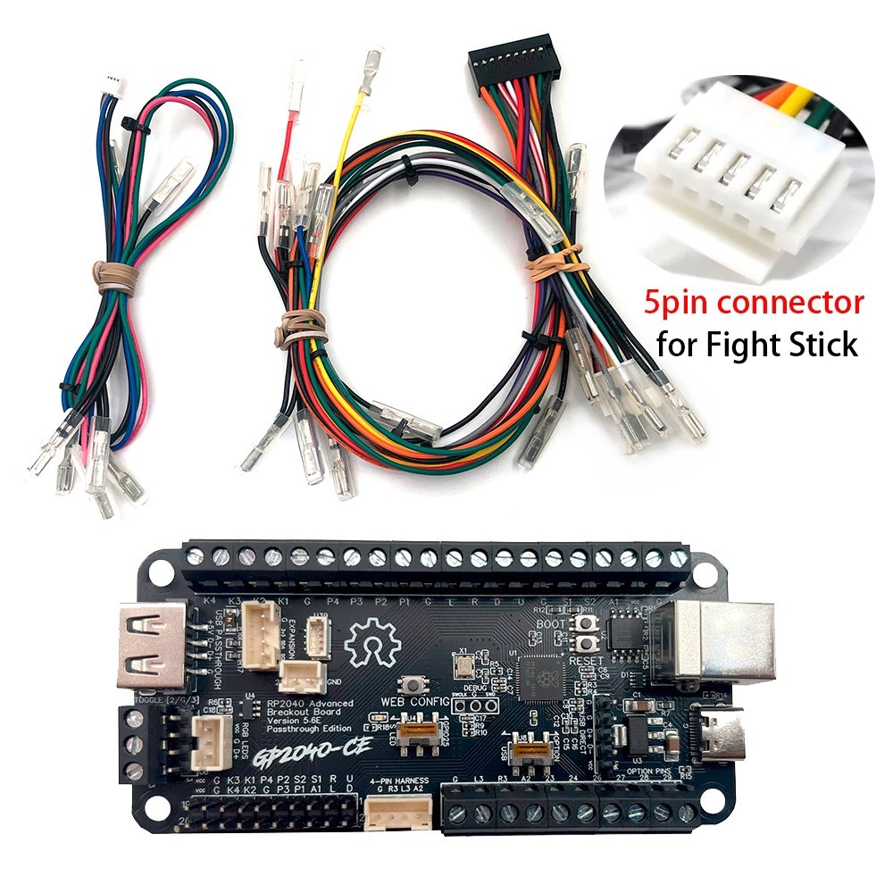 RP2040 Advanced Breakout Board USB Passthrough Fighting Board for