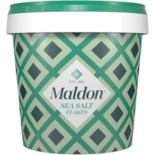 Maldon Salt Sea Salt Flakes 20 oz (570 g) Resealable Tub Kosher Natural