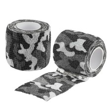 2" 14.76ft Camo Tape Wrap 2 Rolls Self Adhesive Tape Snow Black and White