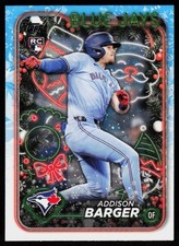 2024 Topps Holiday Addison Barger #H181 BASEBALL CARD Toronto Blue Jays RC