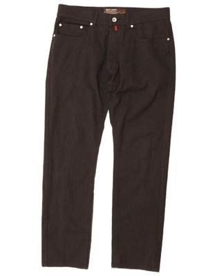 Pierre Cardin Mens Lyon Slim Casual Trousers UK 42 Large W33 L30 Black BP10