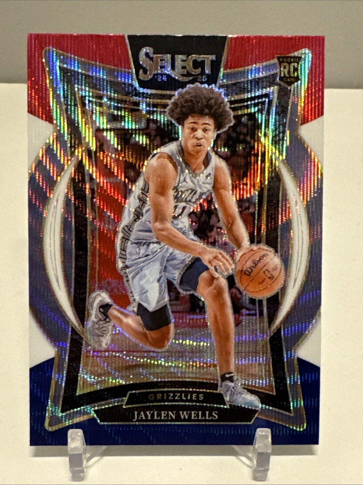 2024-25 Panini Select Jaylen Wells #79 Rookie RC Concourse Tri-Color Prizm Grizz
