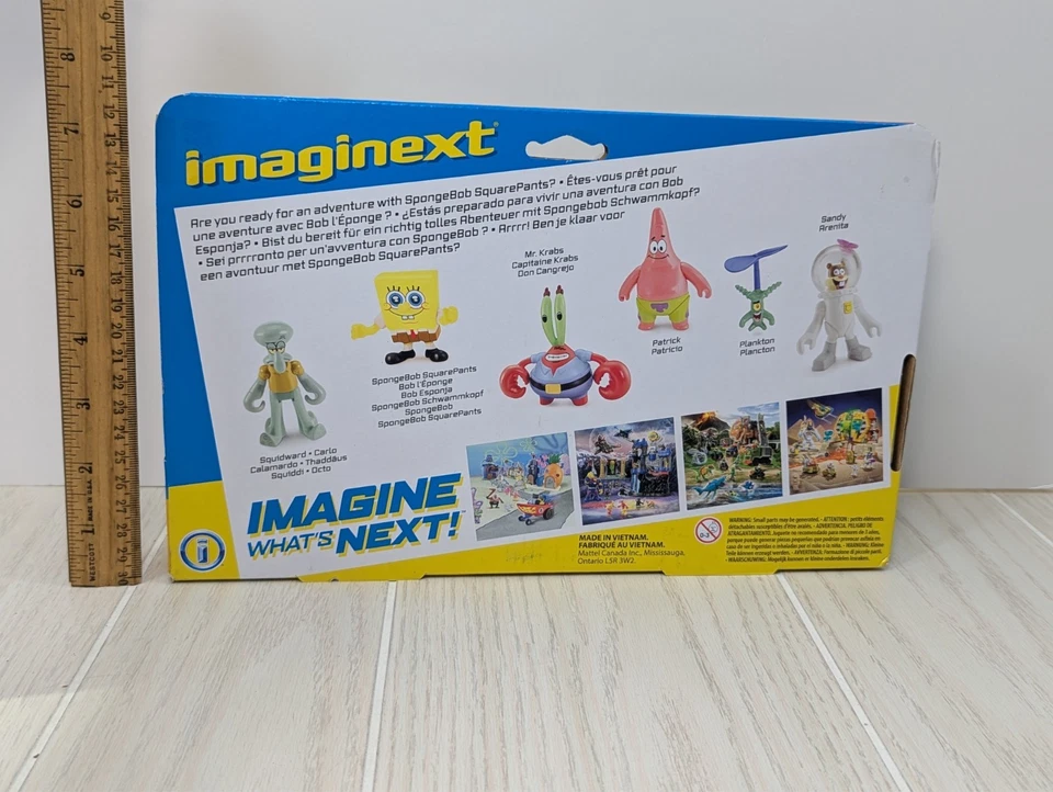 Fisher-Price Imaginext Bob Esponja Figura Paquete de 6 Calamardo Patrick Sr. Cangrejo Sandy Foto 3 de 4