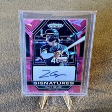 2023 Panini Prizm Baseball Zack Gelof SIG-ZG Pink Auto 