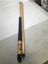 Vintage 2 Piece Pool Billards Cue Unmarked Unknown Brand w Case 57 3/4 18 oz