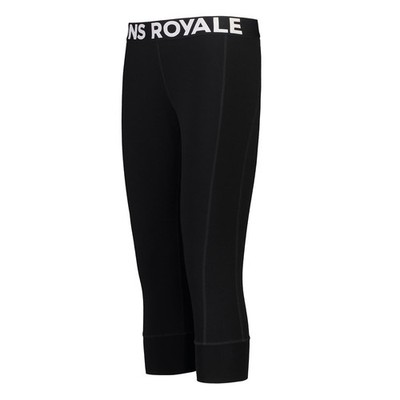 Mons Royale Damen Cascade Merino Base Layer 3/4 Leggings schwarz
