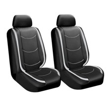 2-pack Protector Pad Waterproof Anti-slip Universal Car Seat Covers Blacksilver 2-pack Protector Pad Waterproof Anti-slip Universal Car Seat Covers Blacksilver