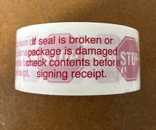 Stop If Seal Is Broken Red Lettering box Carton Sealing 2" Tape 110 Yards
