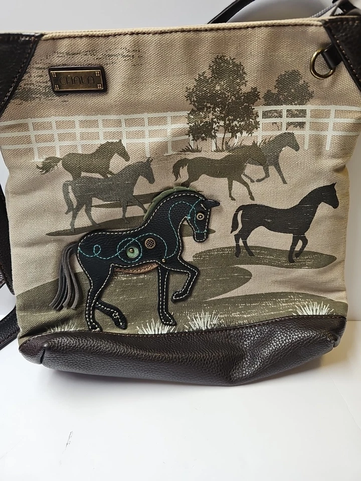 CHALA Canvas Crossbody Women Mid-Size Crossbody Shoulder Purse  12"x10" - Image 2 of 4